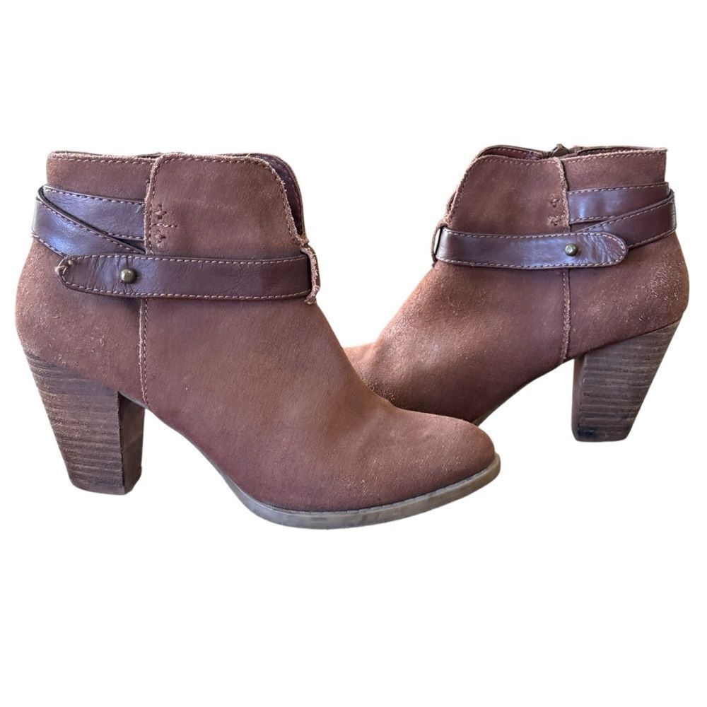 Crown Vintage Liberty Ankle Boot Tan Brown Leather Size 7.5